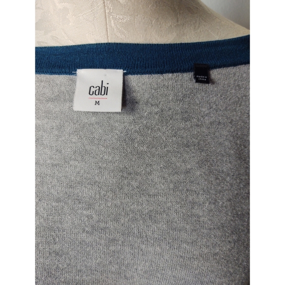 Cabi #3368 Ever Cardigan Teal Snap Front Sweater Size Medium - Picture 12 of 16